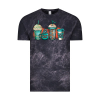 Cloud Black turquoise junkie coffee cups Vintage Tee - Jasminsmagicworld