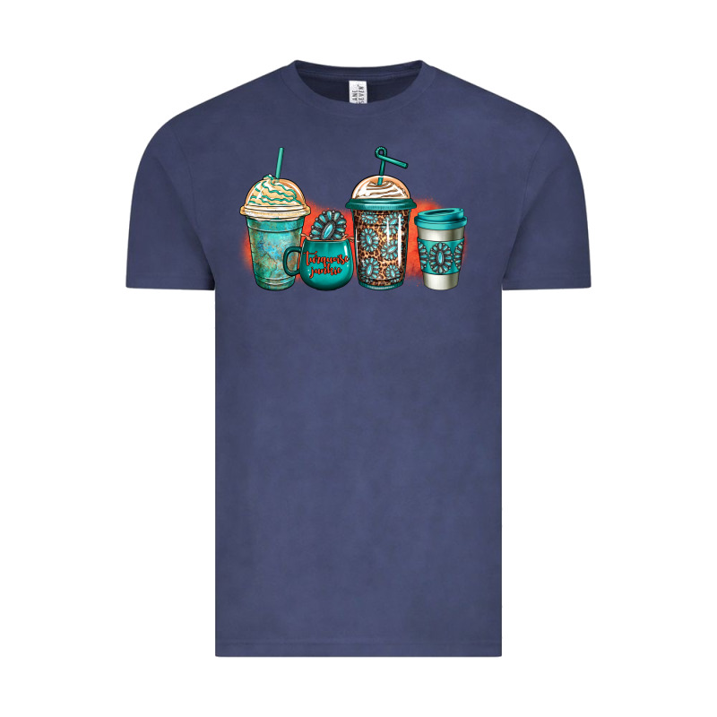 Turquoise Junkie Coffee Cups Vintage Tee by Jasminsmagicworld | Teevron