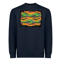 Navy Halloween Skull Background Heavyweight Sweatshirt - BundleAndBundleShop