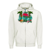 Oatmeal Heather Summer Zipper Hoodie - CowhideDigitalArt