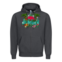 Smoke Summer Zipper Hoodie - CowhideDigitalArt
