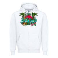 White Summer Zipper Hoodie - CowhideDigitalArt