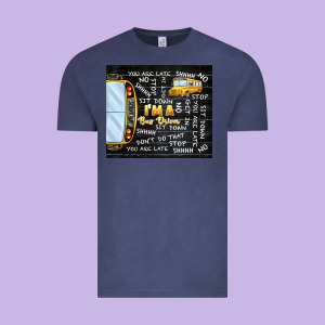 I'm A Bus Driver School Bus Black Vintage Tee Designed By Tumblerdesignbyshophia