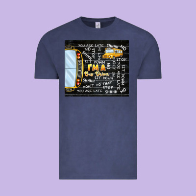 I'm A Bus Driver School Bus Black Vintage Tee Designed By Tumblerdesignbyshophia