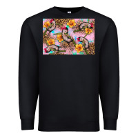 Black Baby monkey flowers Premium Sweatshirt - Artiststas