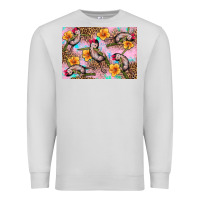 Dove Grey Baby monkey flowers Premium Sweatshirt - Artiststas