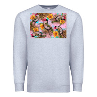Heather Grey Baby monkey flowers Premium Sweatshirt - Artiststas