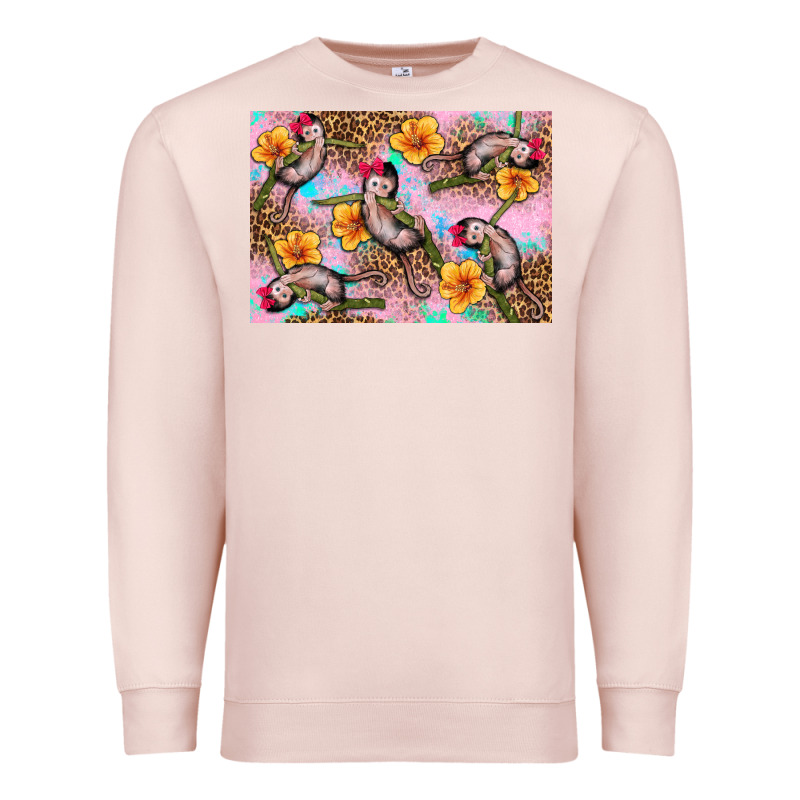 Baby Monkey Flowers Premium Sweatshirt by Artiststas | Teevron
