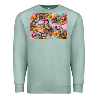 Seafoam Baby monkey flowers Premium Sweatshirt - Artiststas