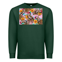 Sports Green Baby monkey flowers Premium Sweatshirt - Artiststas