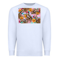 White Baby monkey flowers Premium Sweatshirt - Artiststas