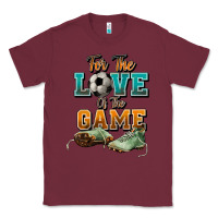 Burgundy For the love of the game Soccer Classic Tee - NancyCooperArtShop