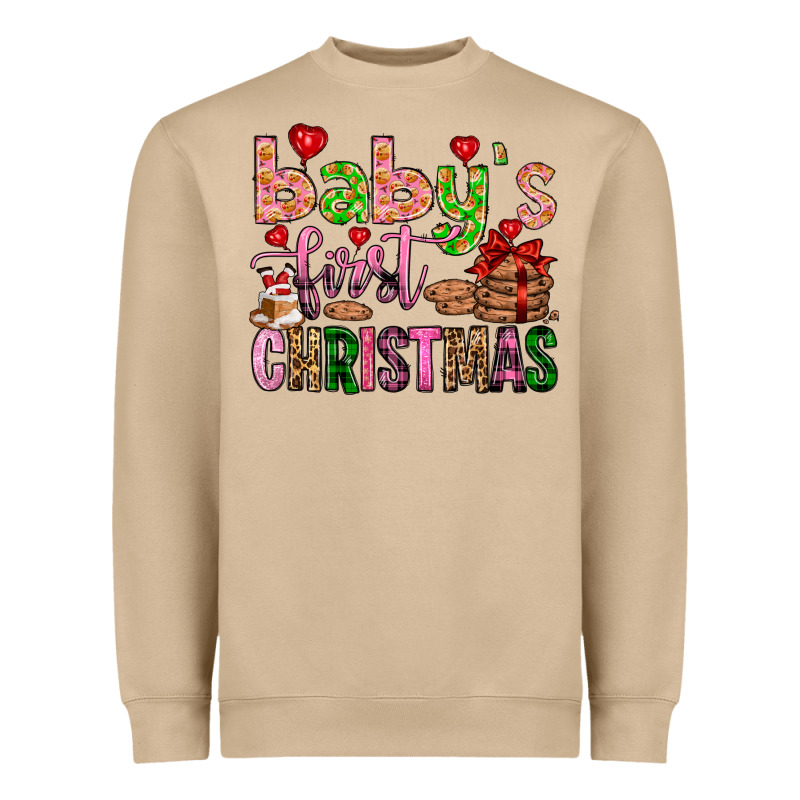 Baby's First Christmas Heavyweight Sweatshirt by FaDigitalArtStudio | Teevron