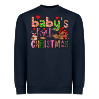 Navy baby's first christmas Heavyweight Sweatshirt - FaDigitalArtStudio