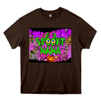 Chocolate Brown spooky mama tumbler Heavy Core Tee - BundleAndBundleShop