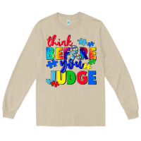Mushroom think before you judge Long Sleeve Tee - CowGirlArtShop