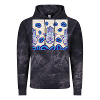 Cloud Black evil eyes with white wooden pattern Vintage Hoodie - TumblerDesignByShophia