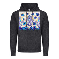 Vintage Black evil eyes with white wooden pattern Vintage Hoodie - TumblerDesignByShophia