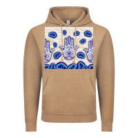 Vintage Coffee evil eyes with white wooden pattern Vintage Hoodie - TumblerDesignByShophia