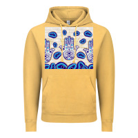 Vintage Mustard evil eyes with white wooden pattern Vintage Hoodie - TumblerDesignByShophia