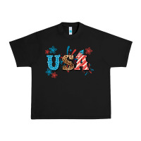 Black USA 4th of july Urban Heavy Tee - HowdyJamesFarm