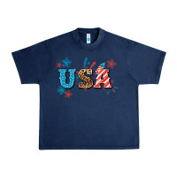 Navy USA 4th of july Urban Heavy Tee - HowdyJamesFarm