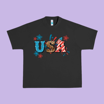 Usa 4th Of July Urban Heavy Tee Designed By Howdyjamesfarm