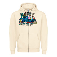 Sandshell Happy Easter  truck Zipper Hoodie - CowhideDigitalArt