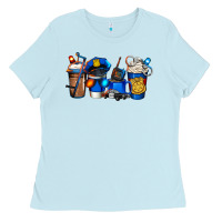 Baby Blue police coffee Ladies Tee - Jasminsmagicworld