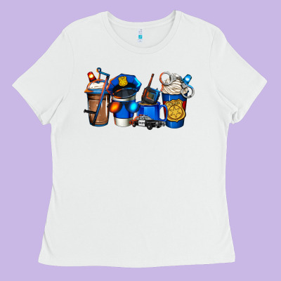 Police Coffee Ladies Tee Designed By Jasminsmagicworld