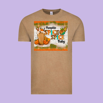 Pumpkin Spice Spice Baby Vintage Tee Designed By Tumblerdesignbyshophia