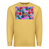 Antique Gold Flower Hummingbird Premium Sweatshirt - Artiststas