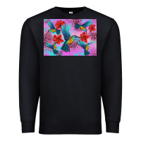 Black Flower Hummingbird Premium Sweatshirt - Artiststas