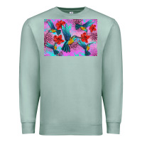 Seafoam Flower Hummingbird Premium Sweatshirt - Artiststas