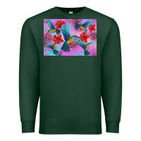 Sports Green Flower Hummingbird Premium Sweatshirt - Artiststas