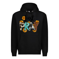 Black Just Pray Premium Hoodie - FaDigitalArtStudio