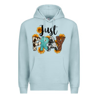 Blue Mist Just Pray Premium Hoodie - FaDigitalArtStudio