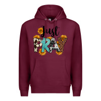 Burgundy Just Pray Premium Hoodie - FaDigitalArtStudio