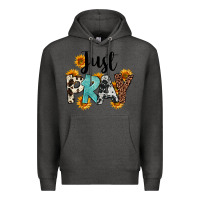 Charcoal Heather Just Pray Premium Hoodie - FaDigitalArtStudio