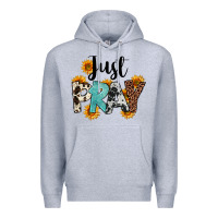 Heather Grey Just Pray Premium Hoodie - FaDigitalArtStudio