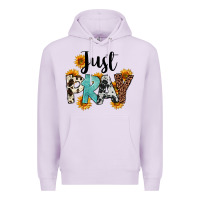 Lilac Just Pray Premium Hoodie - FaDigitalArtStudio