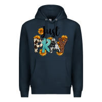 Navy Just Pray Premium Hoodie - FaDigitalArtStudio