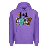 Purple Just Pray Premium Hoodie - FaDigitalArtStudio