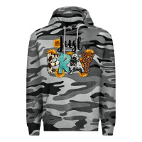 Slate Camo Just Pray Premium Hoodie - FaDigitalArtStudio