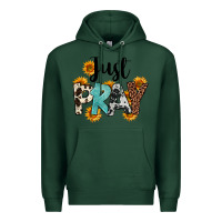 Sports Green Just Pray Premium Hoodie - FaDigitalArtStudio