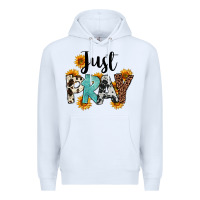 White Just Pray Premium Hoodie - FaDigitalArtStudio