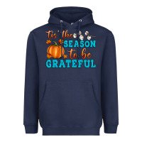 Navy Tis' the Season To Be Grateful Heavyweight Hoodie - Artiststas