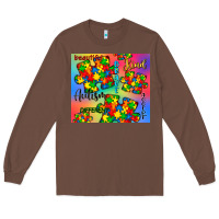 Chestnut autism puzzle piece Long Sleeve Tee - CowGirlArtShop