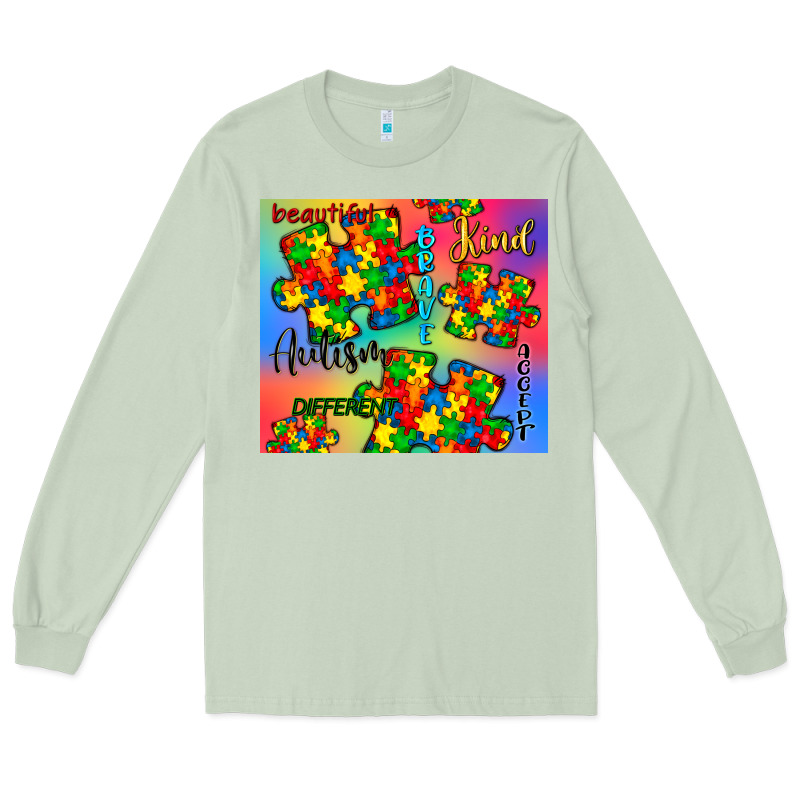 Autism Puzzle Piece Long Sleeve Tee by CowGirlArtShop | Teevron