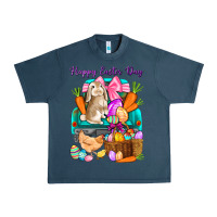 Midnight Navy Happy Easter Day truck Urban Heavy Tee - HowdyJamesFarm